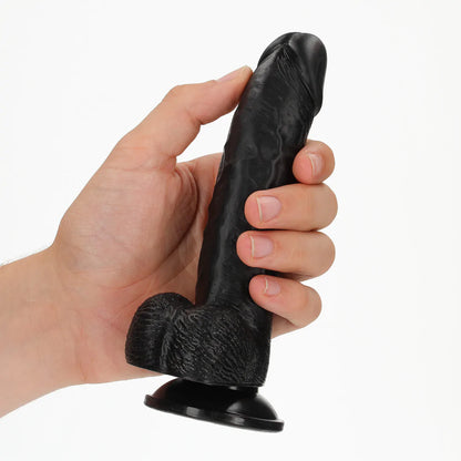 REALROCK Curved Realistic Dildo with Balls 6”/15,5cm