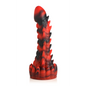 CREATURECOCKS Demon Rising - Scaly Dragon Silicone Dildo - Red/Black