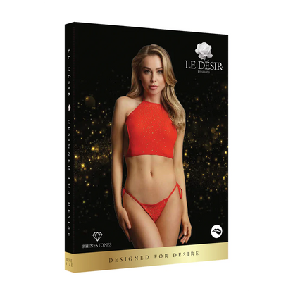 LEDÉSIR Festive Rhinestone Top and Thong