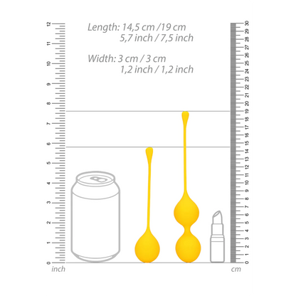 LOVELINE Silicone Kegel Balls Training Set - Carambola