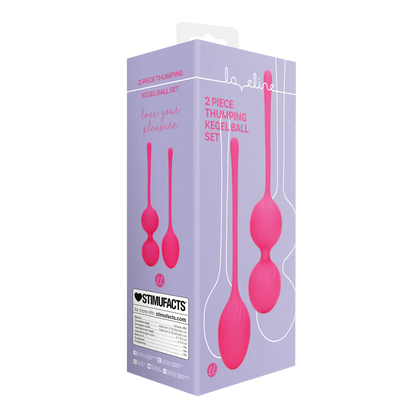LOVELINE 2 Piece Thumping Kegel Ball Set - Wild Strawberry