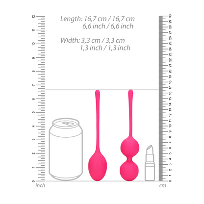 LOVELINE 2 Piece Thumping Kegel Ball Set - Wild Strawberry