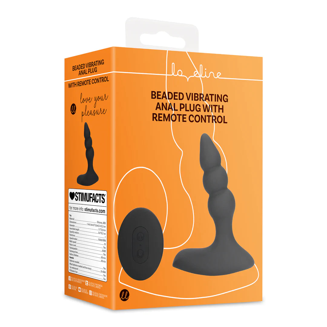 LOVELINE Beaded Vibrating Anal Plug with Remote Control