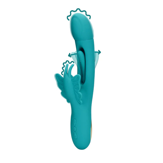 LOVELINE Flapping G-Spot Butterfly Vibrator - Peacock Blue