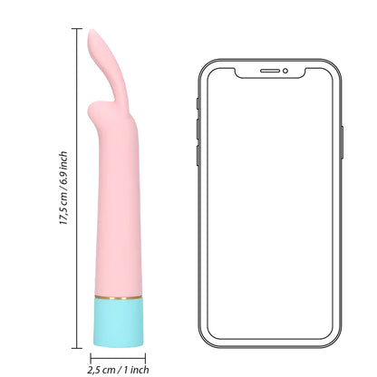 LOVELINE Mini Rabbit Vibrator with USB Charger - Cherry Chiffon