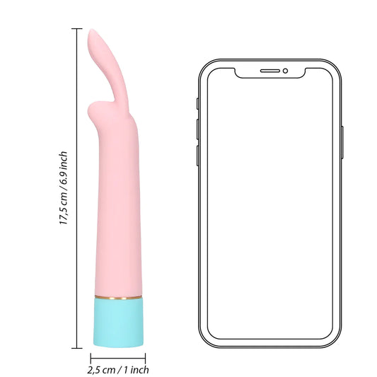 LOVELINE Mini Rabbit Vibrator with USB Charger - Cherry Chiffon