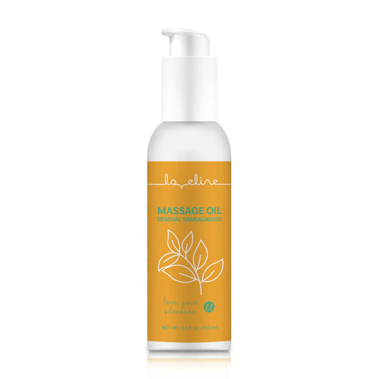 LOVELINE Massage Oil - Sensual Sandalwood - 5.1 fl oz / 150 ml
