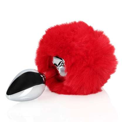 OUCH! Bunny Tail with Metal Butt Plug