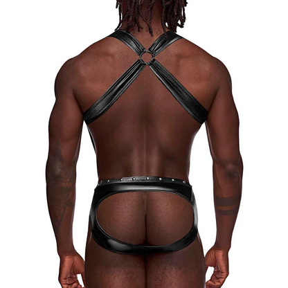 MALEPOWER Uranus - Harness Style Open Back Jock Briefs with Suspender Straps