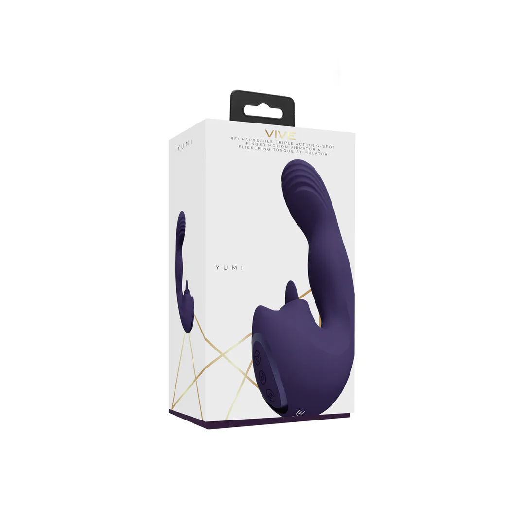 VIVE Yumi - Triple Motor G-Spot Finger Motion Vibrator and Flickering Tongue Stimulator