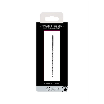 OUCH! Metal Beginners Penis Plug - 0.2" / 4 mm