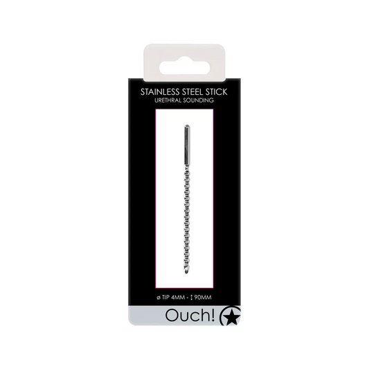 OUCH! Metal Beginners Penis Plug - 0.2" / 4 mm
