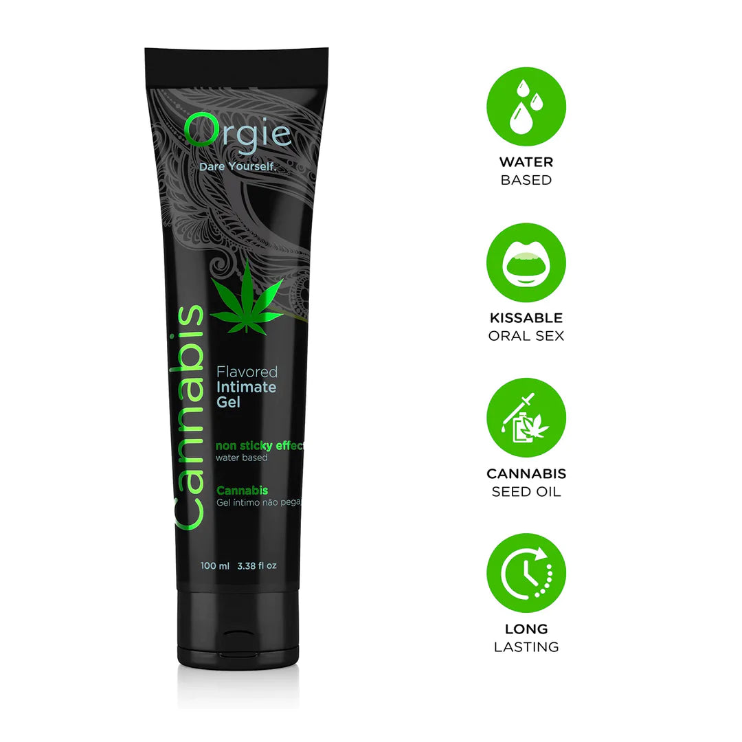 ORGIE Lube Tube Cannabis - Waterbased Lubricant - 3 fl oz / 100 ml