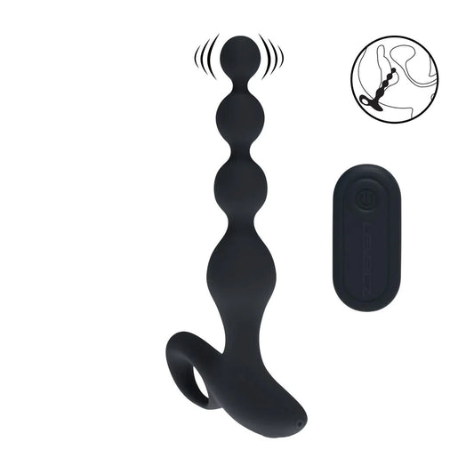LEVELZ Remote Control Beaded Vibrating Silicone Anal Plug