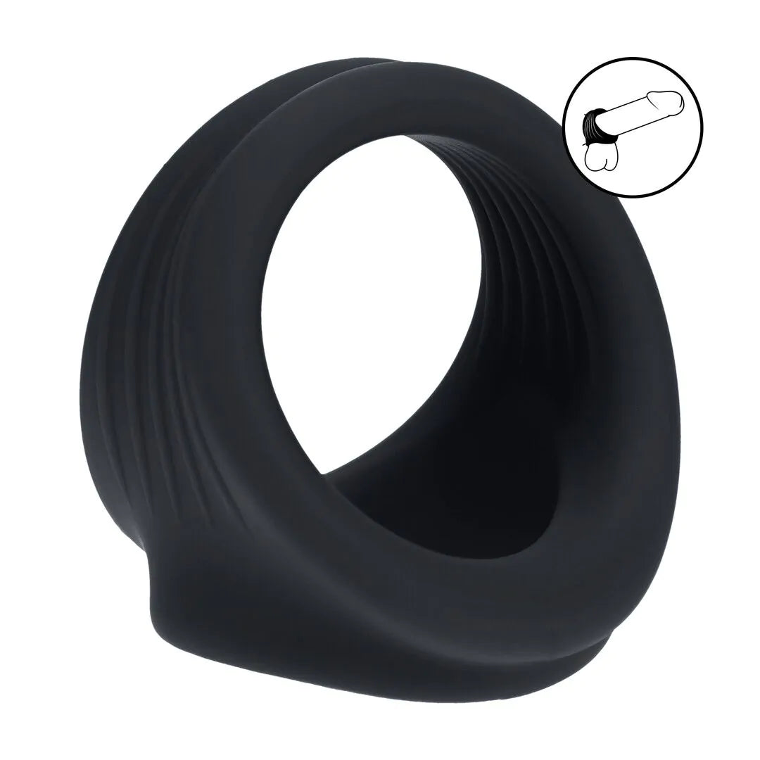LEVELZ Silicone Cock and Ball Harness - Black