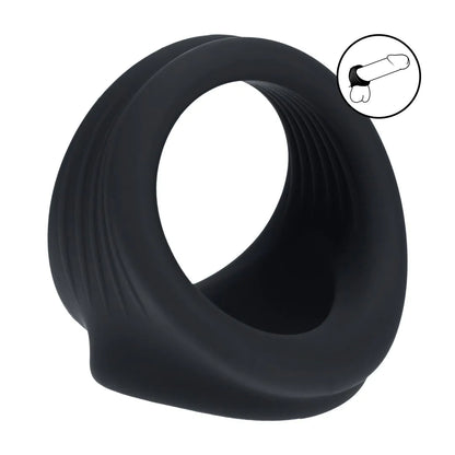 LEVELZ Silicone Cock and Ball Harness - Black