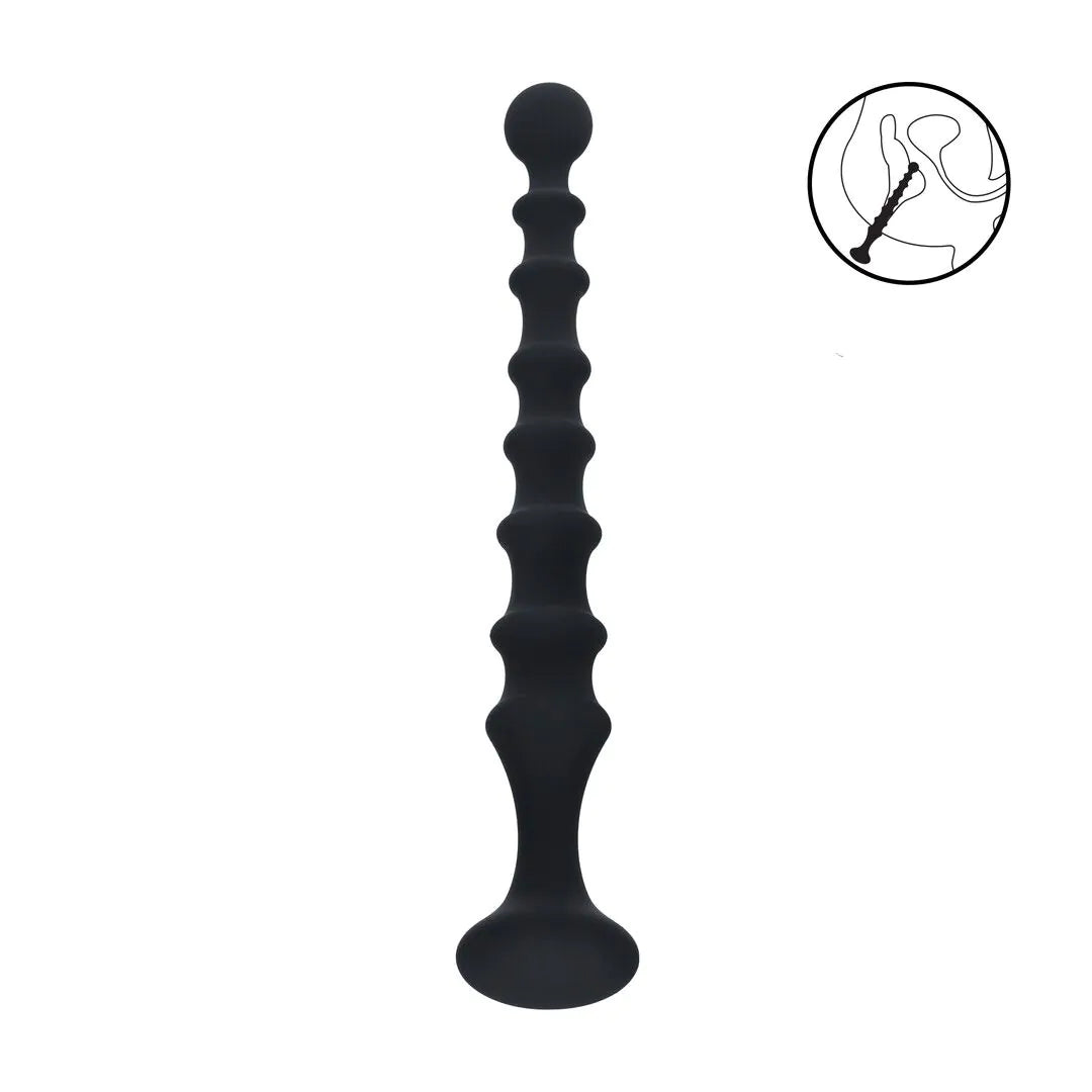 LEVELZ Ribbed Silicone Flared Anal Probe