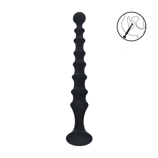 LEVELZ Ribbed Silicone Flared Anal Probe