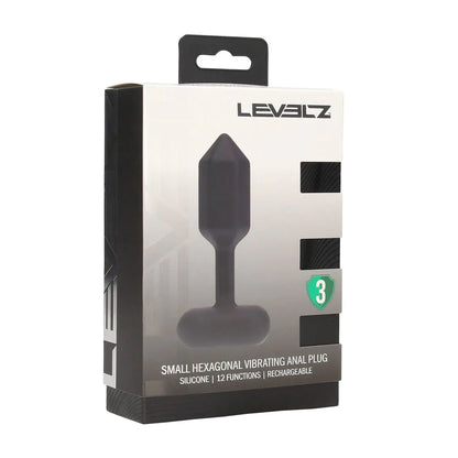 LEVELZ Hexagonal Vibrating Silicone Anal Plug - S