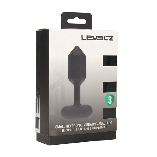 LEVELZ Hexagonal Vibrating Silicone Anal Plug - S