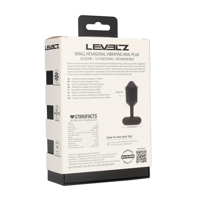 LEVELZ Hexagonal Vibrating Silicone Anal Plug - S