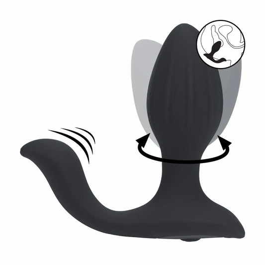 LEVELZ Vibrating and Rotating Silicone Anal Plug with Ball Stimulator