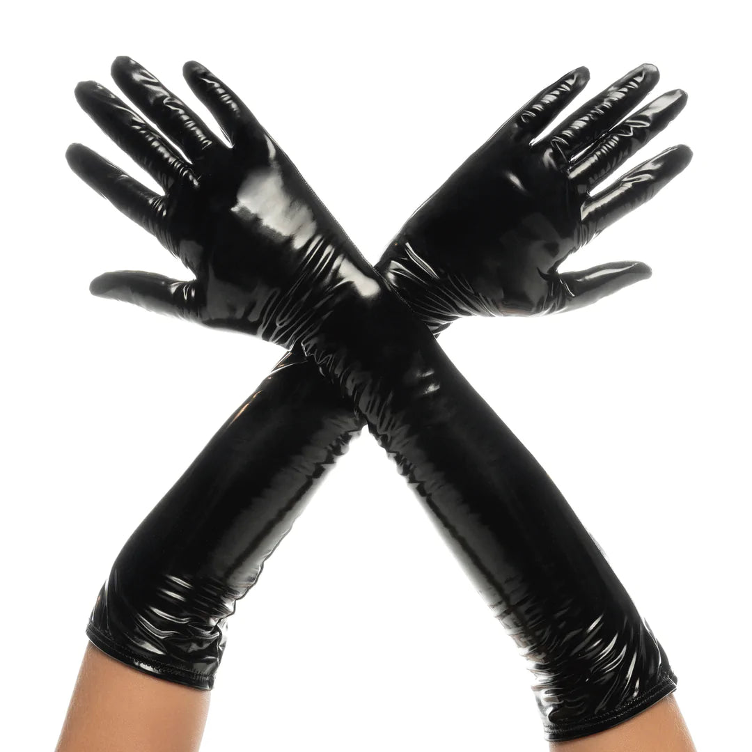MAPALE Cruella - High Gloss Gloves - S/M - Gloss Black