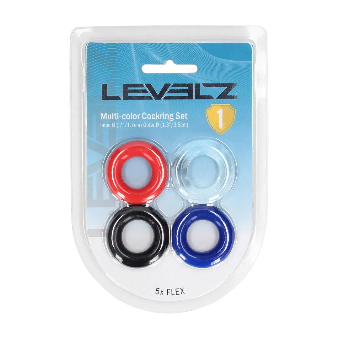 LEVELZ Cockring Set of 4 - Multicolor