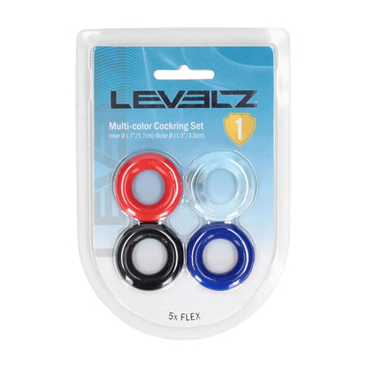 LEVELZ Cockring Set of 4 - Multicolor