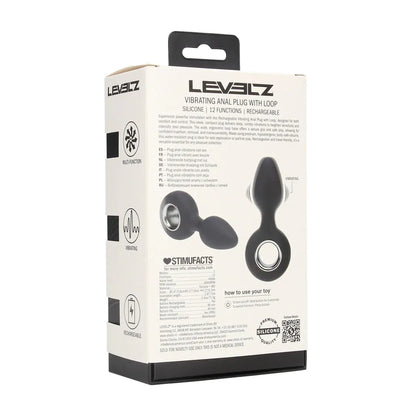 LEVELZ Vibrating Silicone Anal Plug with Loop