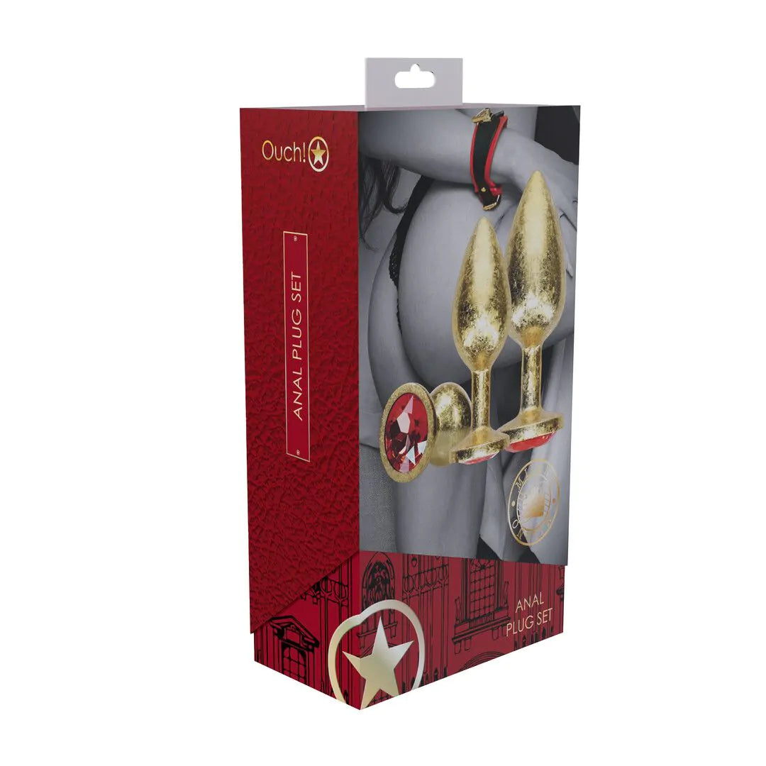 OUCH! Milan Collection - Metal Anal Plug Set - Gold