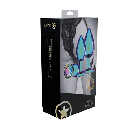 OUCH! Venice Collection - Metal Anal Plug Set - Iridescent