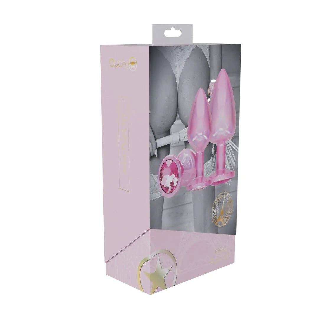 OUCH! Paris Collection - Metal Anal Plug Set - Pink