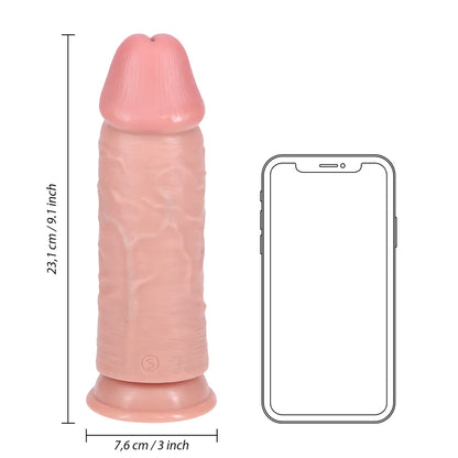 REALROCK Extra Thick Straight without Balls 9" / 23 cm - Flesh