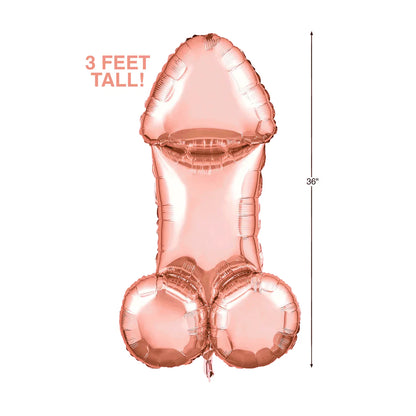 LITTLEGENIE Glitterati - 3ft Rose Gold Mylar Balloon