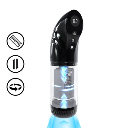 PUMPED StrokeMate - Suction Rotation and Thrusting Masturbator Pump