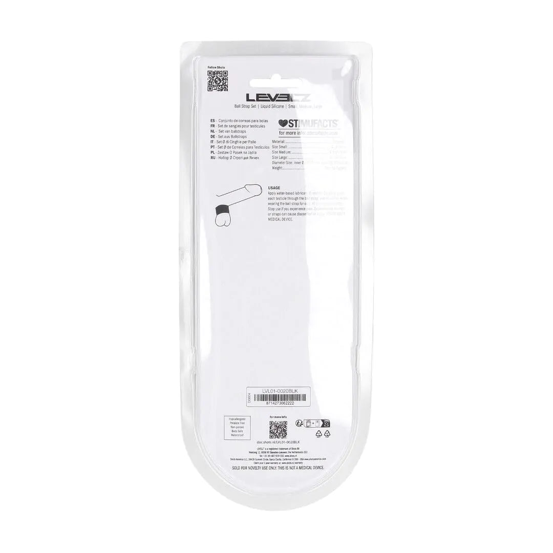 LEVELZ Liquid Silicone Ball Strap Set of 3 - S/M/L