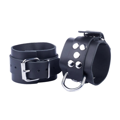 THERED Ultra Leather Handcuffs - Black