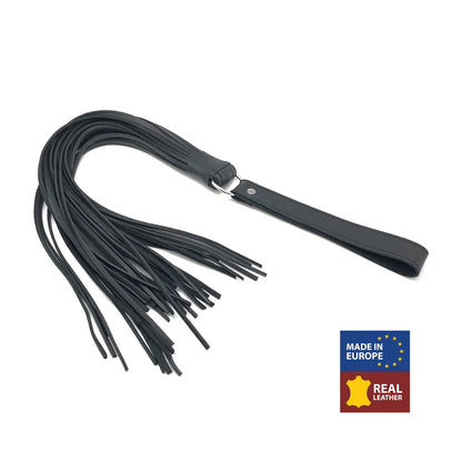 THERED Martinet with Leather Strings - 75 cm - Black
