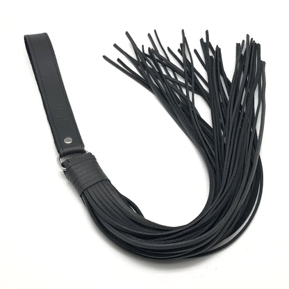 THERED Martinet with Leather Strings - 75 cm - Black