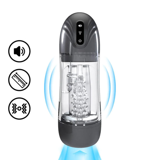 PUMPED SonicPull - Suction and Vibration Masturbator Pump - Multimedia Enhanced - Gun Metal