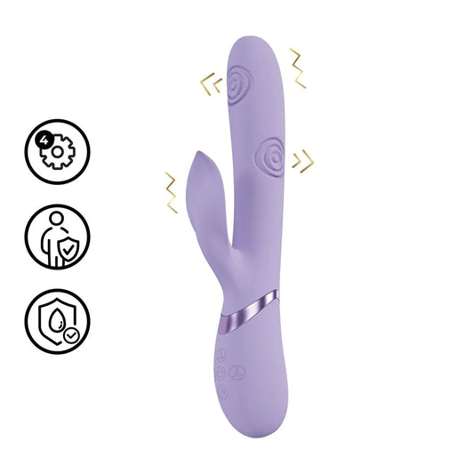 VIVE Fronda - G-Spot Vibrating and Tapping Leaf Clitoral Stimulator - PURPLE