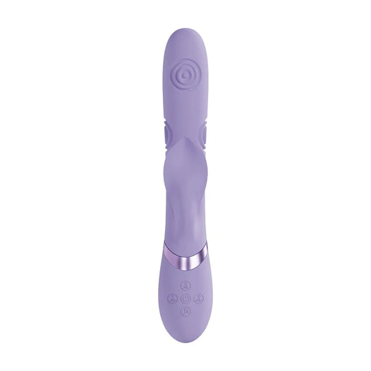 VIVE Fronda - G-Spot Vibrating and Tapping Leaf Clitoral Stimulator - PURPLE