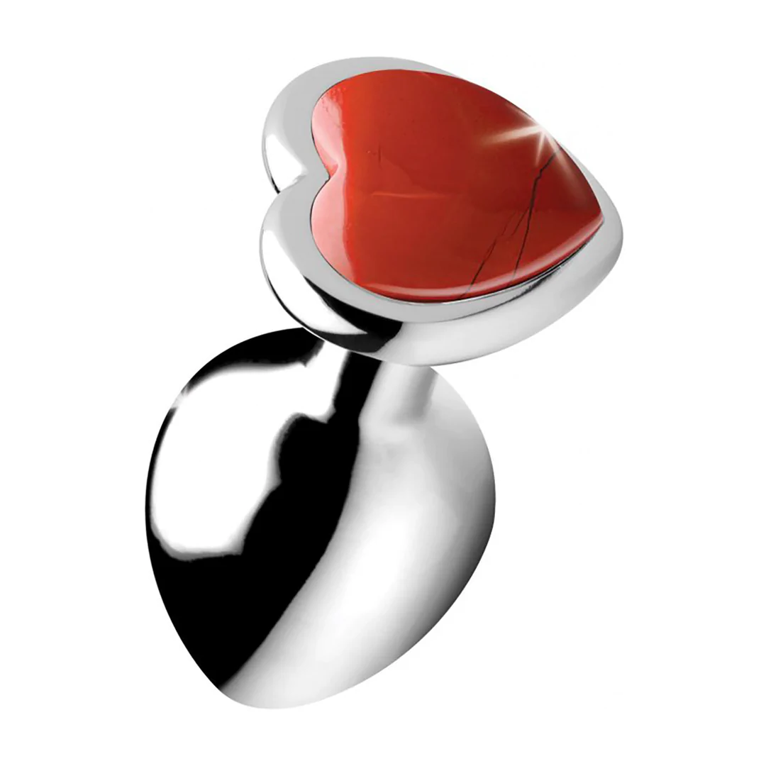 XRBRANDS Red Jasper Heart - Butt Plug - Medium