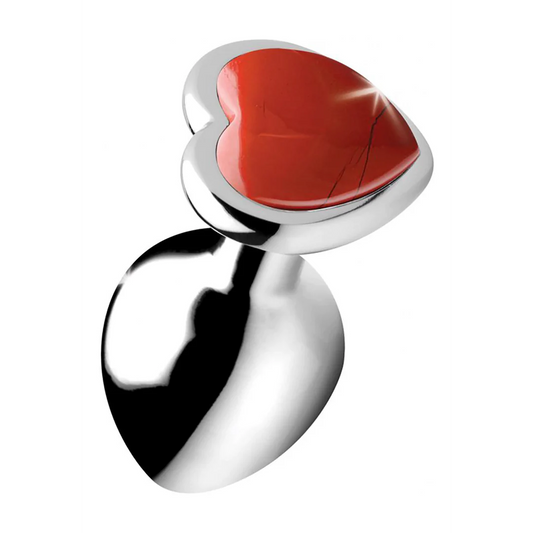 XRBRANDS Red Jasper Heart - Butt Plug - Medium
