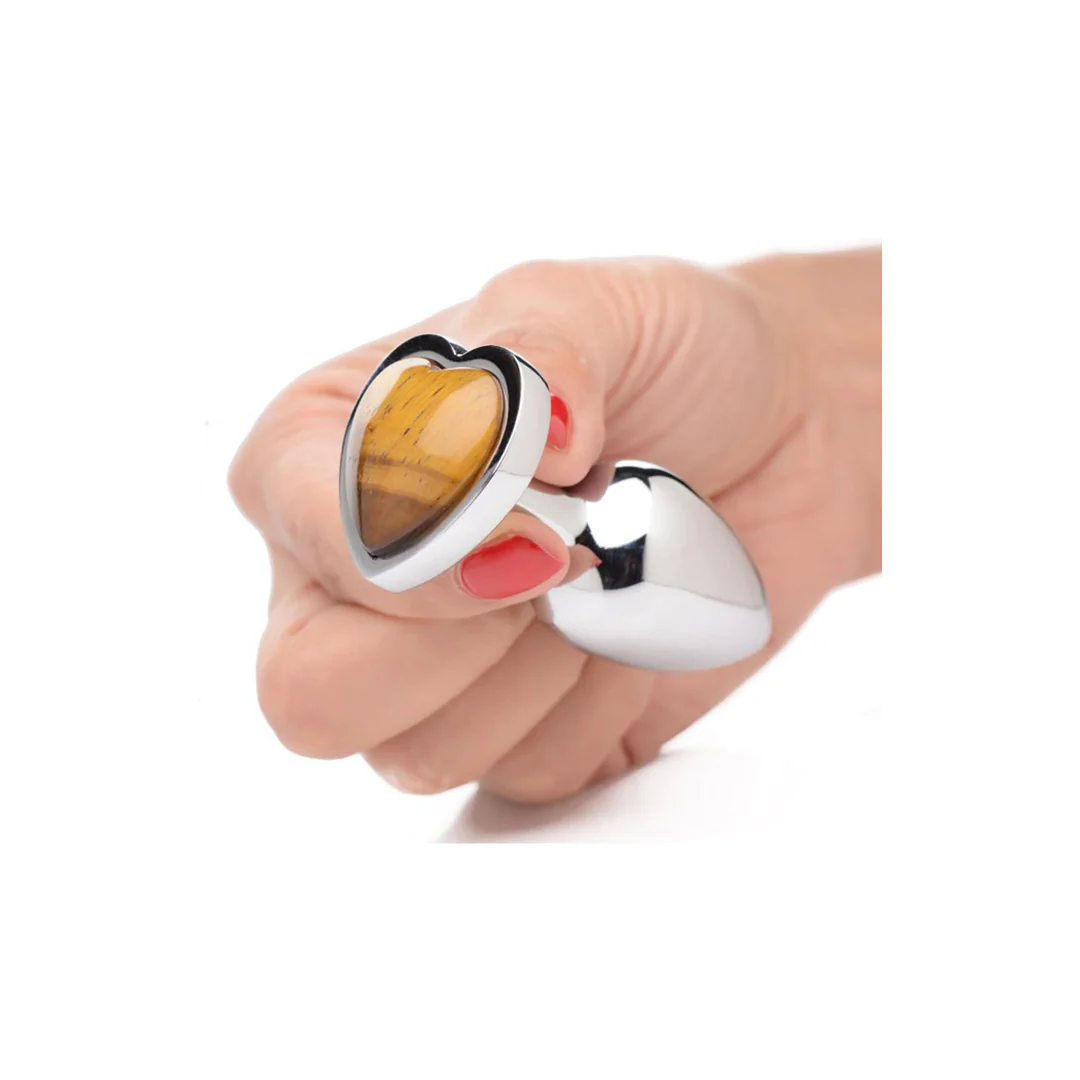 XRBRANDS Tiger Eye Heart - Butt Plug
