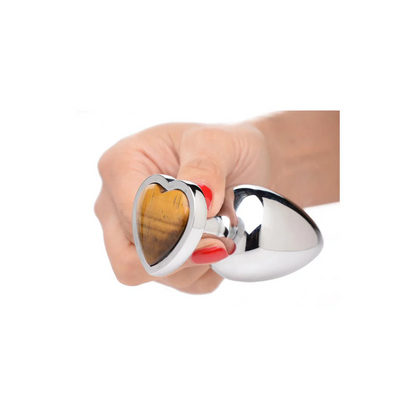 XRBRANDS Tiger Eye Heart - Butt Plug