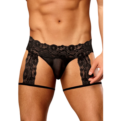 MALEPOWER G-String Garter Short - L/XL - Black
