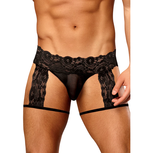 MALEPOWER G-String Garter Short - L/XL - Black