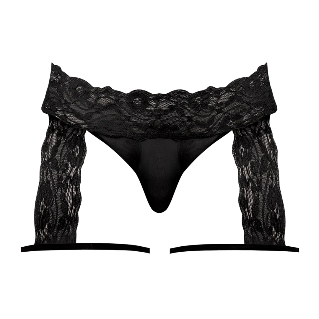 MALEPOWER G-String Garter Short - L/XL - Black